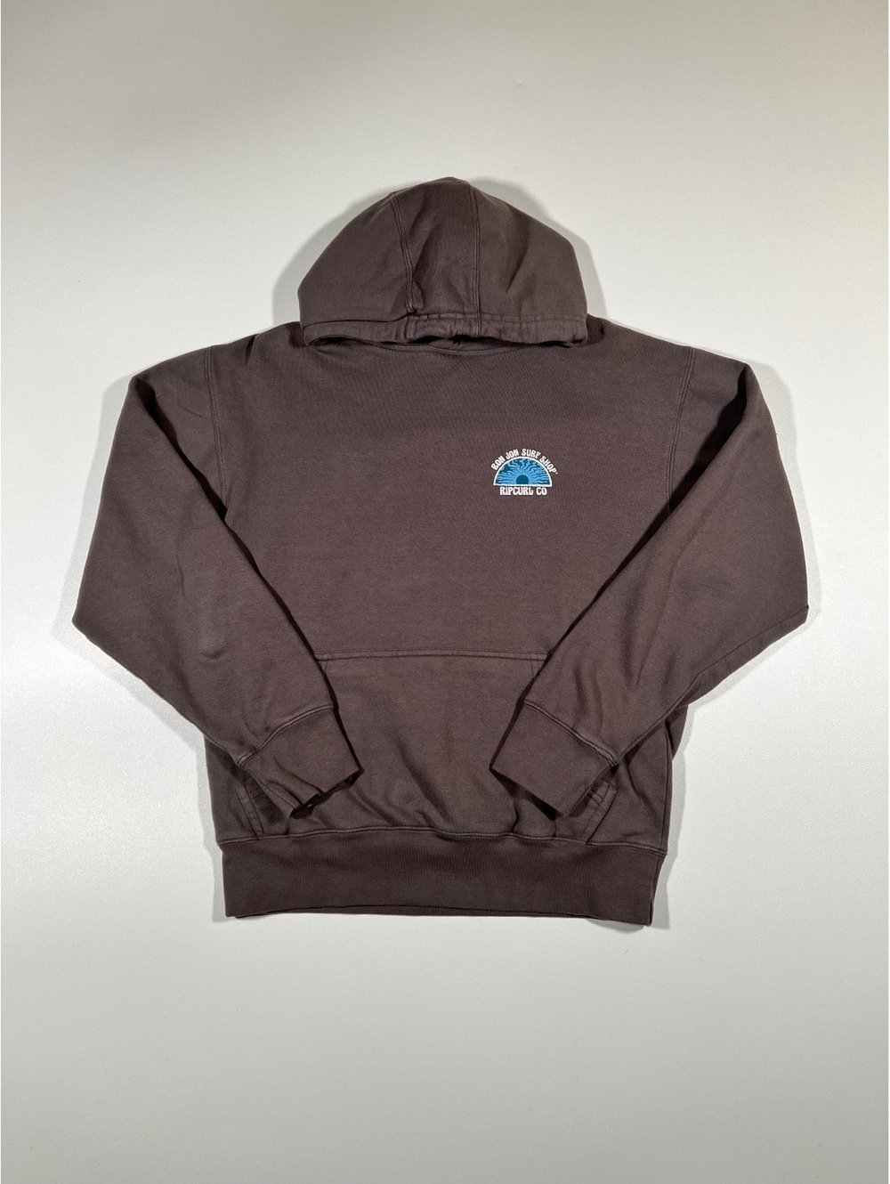 Rip Curl Ron Jon Surf Shop Hoodie Size S Gray Graphic Skeleton Pullover